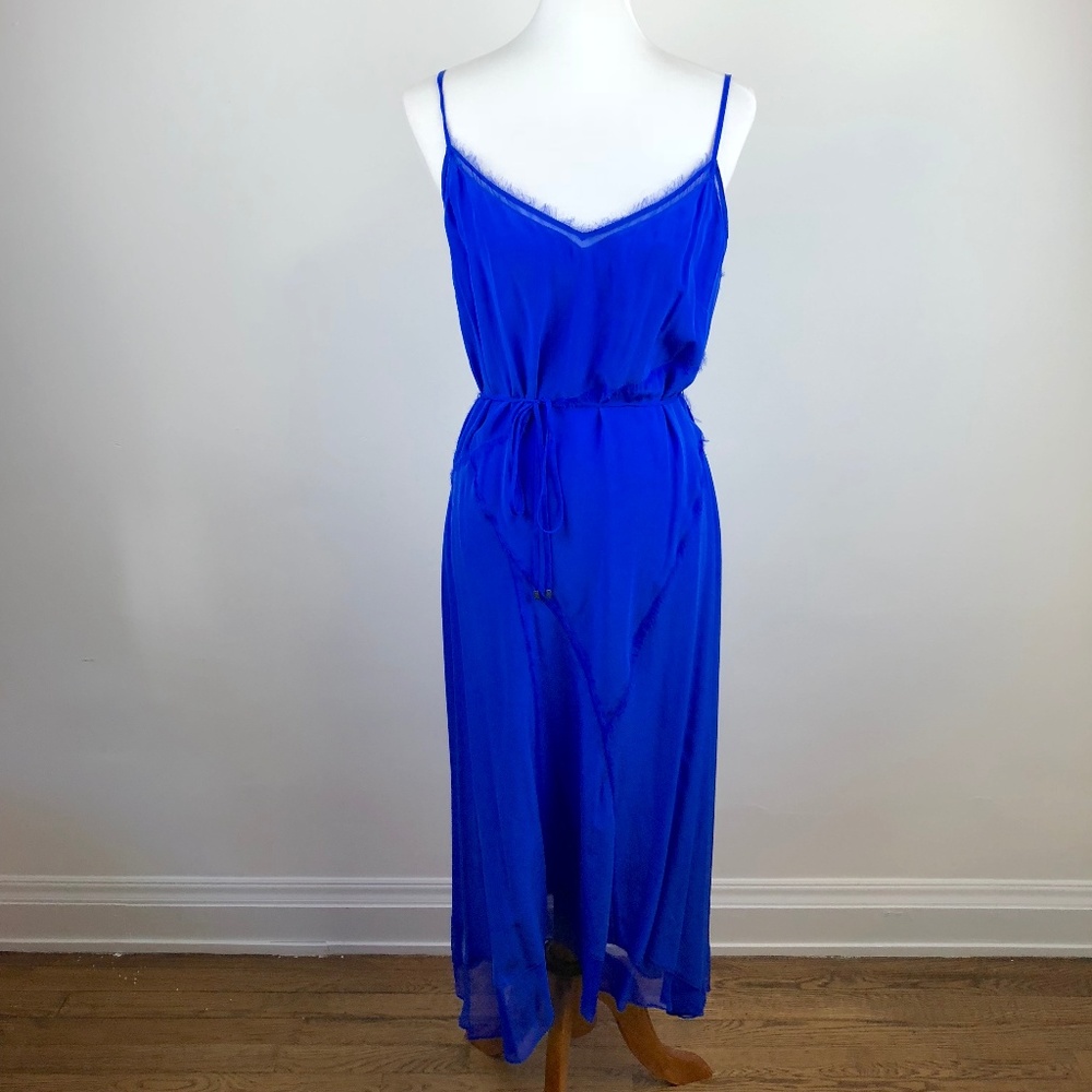 NWT Elie Tahari Shirley Blue Slip Dress, szs M & L